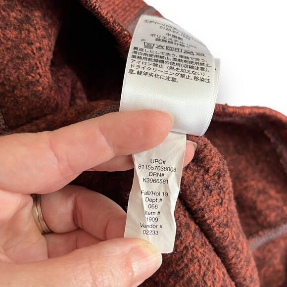 Eddie Bauer 1/4 Zip Orange and Black Radiator Sweater Fleece Men's Size 2XL - Picture 8 of 9